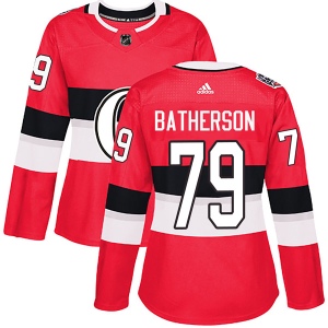 Women's Drake Batherson Ottawa Senators Authentic 2017 100 Classic Jersey - Red