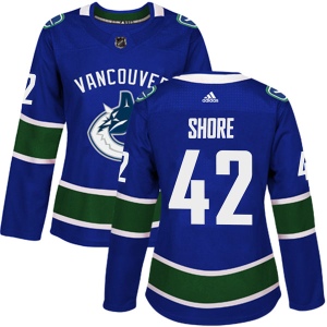 Women's Drew Shore Vancouver Canucks Authentic Home Jersey - Blue