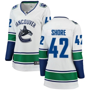 Women's Drew Shore Vancouver Canucks Breakaway Away Jersey - White