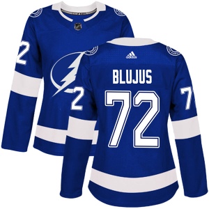 Women's Dylan Blujus Tampa Bay Lightning Authentic Home Jersey - Blue