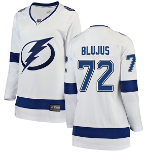 Women's Dylan Blujus Tampa Bay Lightning Breakaway Away Jersey - White