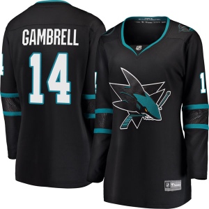 Women's Dylan Gambrell San Jose Sharks Breakaway Alternate Jersey - Black