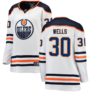 Women's Dylan Wells Edmonton Oilers Authentic Away Breakaway Jersey - White