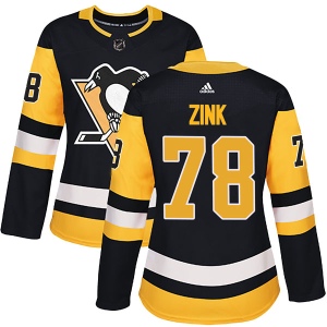 Women's Dylan Zink Pittsburgh Penguins Authentic Home Jersey - Black