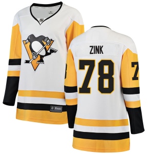 Women's Dylan Zink Pittsburgh Penguins Breakaway Away Jersey - White