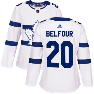 Women's Ed Belfour Toronto Maple Leafs Authentic 2018 Stadium Series Jersey - White