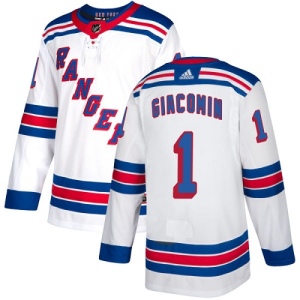 Women's Eddie Giacomin New York Rangers Authentic Away Jersey - White