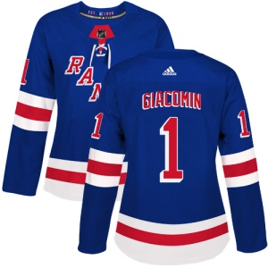 Women's Eddie Giacomin New York Rangers Authentic Home Jersey - Royal Blue