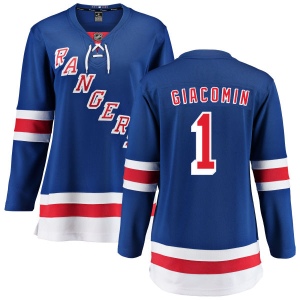 Women's Eddie Giacomin New York Rangers Home Breakaway Jersey - Blue