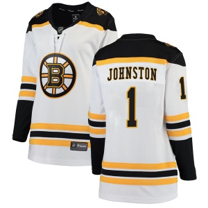 Women's Eddie Johnston Boston Bruins Breakaway Away Jersey - White