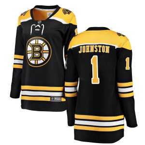 Women's Eddie Johnston Boston Bruins Breakaway Home Jersey - Black