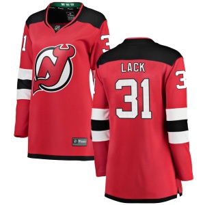 Women's Eddie Lack New Jersey Devils Breakaway Home Jersey - Red