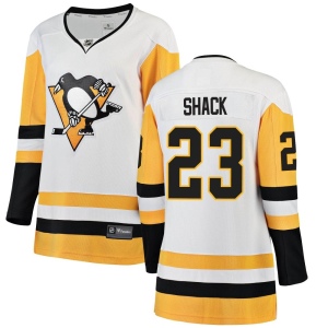 Women's Eddie Shack Pittsburgh Penguins Breakaway Away Jersey - White