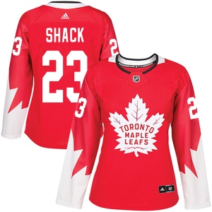 Women's Eddie Shack Toronto Maple Leafs Authentic Alternate Jersey - Red