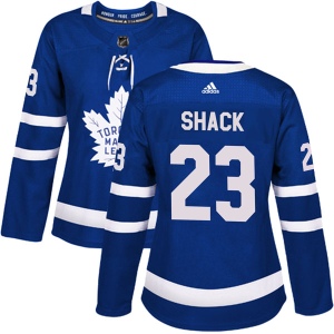 Women's Eddie Shack Toronto Maple Leafs Authentic Home Jersey - Blue