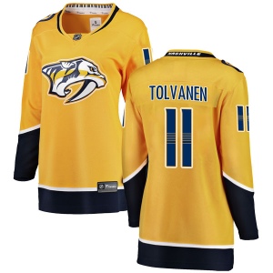 Women's Eeli Tolvanen Nashville Predators Breakaway Home Jersey - Yellow