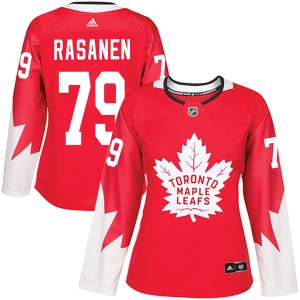 Women's Eemeli Rasanen Toronto Maple Leafs Authentic Alternate Jersey - Red