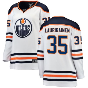 Women's Eetu Laurikainen Edmonton Oilers Authentic Away Breakaway Jersey - White