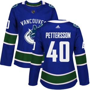 Women's Elias Pettersson Vancouver Canucks Authentic Home Jersey - Blue