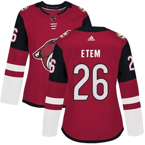 Women's Emerson Etem Arizona Coyotes Authentic Maroon Home Jersey