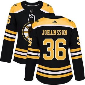 Women's Emil Johansson Boston Bruins Authentic Home Jersey - Black