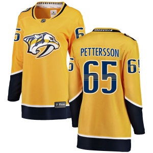 Women's Emil Pettersson Nashville Predators Breakaway Home Jersey - Yellow