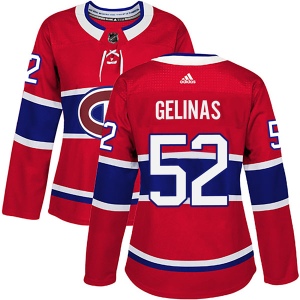 Women's Eric Gelinas Montreal Canadiens Authentic Home Jersey - Red