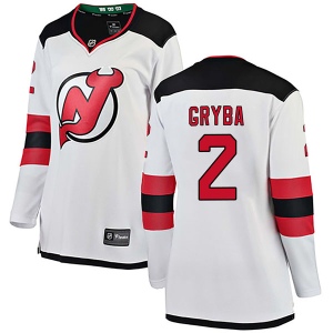 Women's Eric Gryba New Jersey Devils Breakaway Away Jersey - White