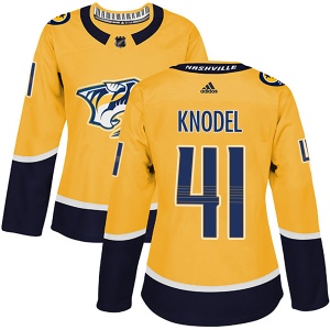 Women's Eric Knodel Nashville Predators Authentic Home Jersey - Gold