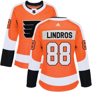 Women's Eric Lindros Philadelphia Flyers Authentic Home Jersey - Orange