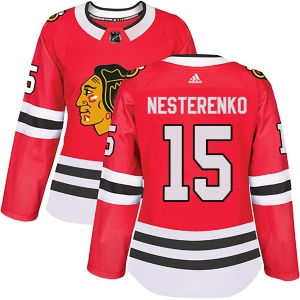 Women's Eric Nesterenko Chicago Blackhawks Authentic Home Jersey - Red