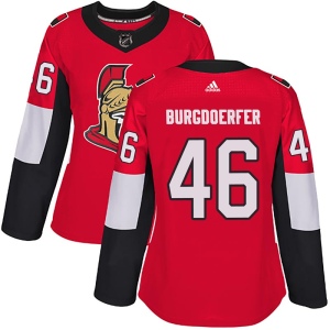 Women's Erik Burgdoerfer Ottawa Senators Authentic Home Jersey - Red