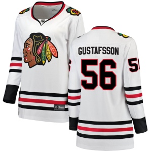 Women's Erik Gustafsson Chicago Blackhawks Breakaway Away Jersey - White