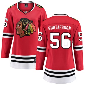 Women's Erik Gustafsson Chicago Blackhawks Home Breakaway Jersey - Red