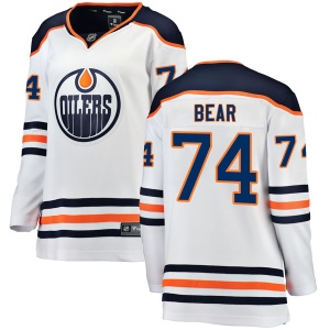 Women's Ethan Bear Edmonton Oilers Authentic Away Breakaway Jersey - White