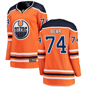 Women's Ethan Bear Edmonton Oilers Authentic r Home Breakaway Jersey - Orange