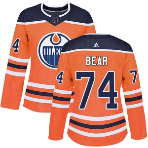 Women's Ethan Bear Edmonton Oilers Authentic r Home Jersey - Orange