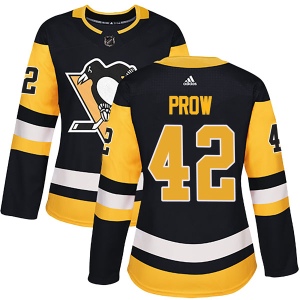 Women's Ethan Prow Pittsburgh Penguins Authentic Home Jersey - Black