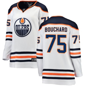 Women's Evan Bouchard Edmonton Oilers Breakaway Away Jersey - White