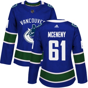 Women's Evan McEneny Vancouver Canucks Authentic Home Jersey - Blue