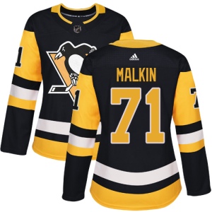 Women's Evgeni Malkin Pittsburgh Penguins Authentic Home Jersey - Black