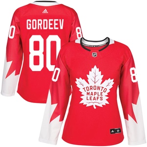 Women's Fedor Gordeev Toronto Maple Leafs Authentic Alternate Jersey - Red