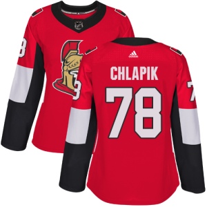 Women's Filip Chlapik Ottawa Senators Authentic Home Jersey - Red