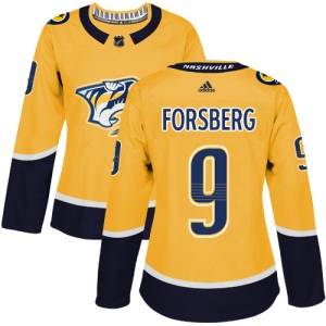 Women's Filip Forsberg Nashville Predators Authentic Home Jersey - Gold