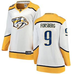 Women's Filip Forsberg Nashville Predators Breakaway Away Jersey - White