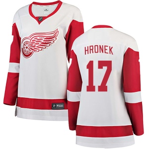 Women's Filip Hronek Detroit Red Wings Breakaway Away Jersey - White