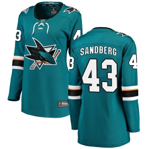 Women's Filip Sandberg San Jose Sharks Breakaway Home Jersey - Teal