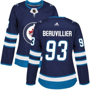 Women's Francis Beauvillier Winnipeg Jets Authentic Home Jersey - Navy