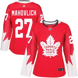 Women's Frank Mahovlich Toronto Maple Leafs Authentic Alternate Jersey - Red