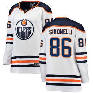 Women's Frankie Simonelli Edmonton Oilers Authentic Away Breakaway Jersey - White